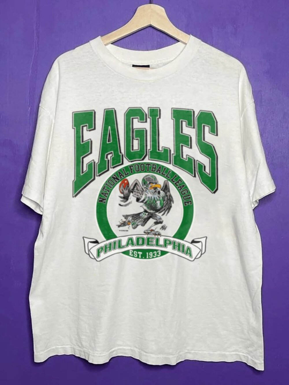 Vintage Philadelphia Eagles Football Crewneck Shirt, Retro NFL Style Shirt Tee